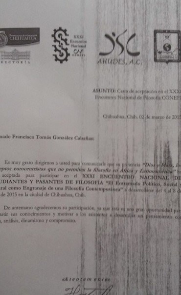 Vig&eacute;sima aprobaci&oacute;n internacional para filosofo correntino.