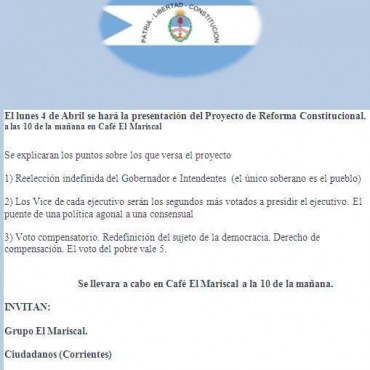 Presentar&aacute;n anteproyecto de Reforma de la Constituci&oacute;n Provincial.