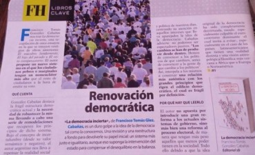 Revista internacional de filosof&iacute;a destaco en resumen libro del correntino Gonz&aacute;lez Caba&ntilde;as.