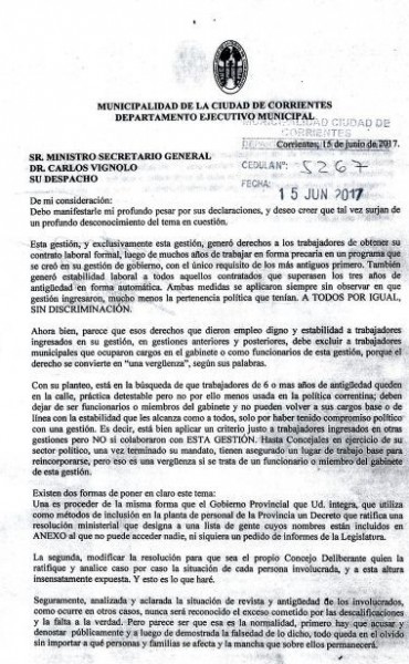 De &ldquo;Lo nuestro es Hacer&rdquo; a lo Nuestro es escribir una carta.