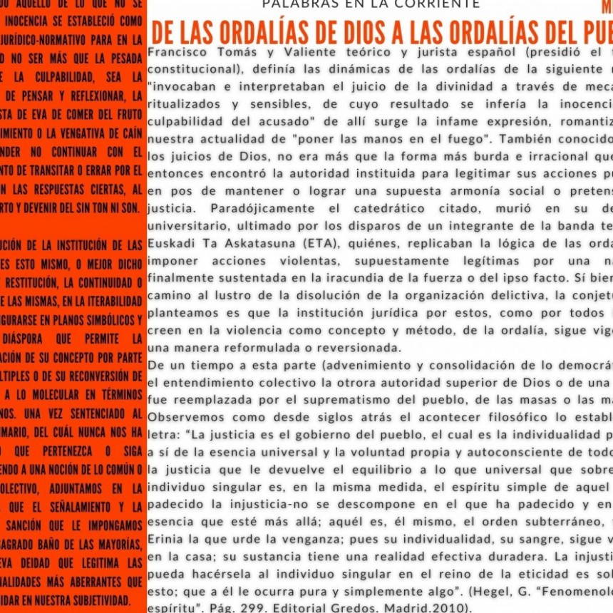 Del principio de inocencia a la demostraci&oacute;n de la misma ante la culpabilidad inmanente.