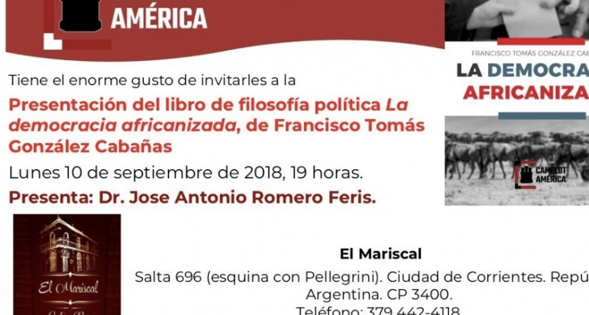 Presentaci&oacute;n de la &ldquo;Democracia Africanizada&rdquo;. 