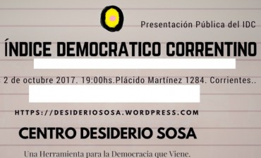 Se present&oacute; el &iacute;ndice democr&aacute;tico correntino 
