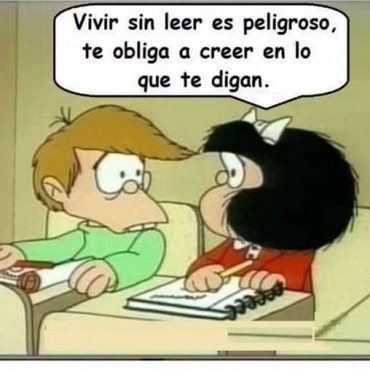 La lectura es el principal combustible de la maquinaria democr&aacute;tica. 