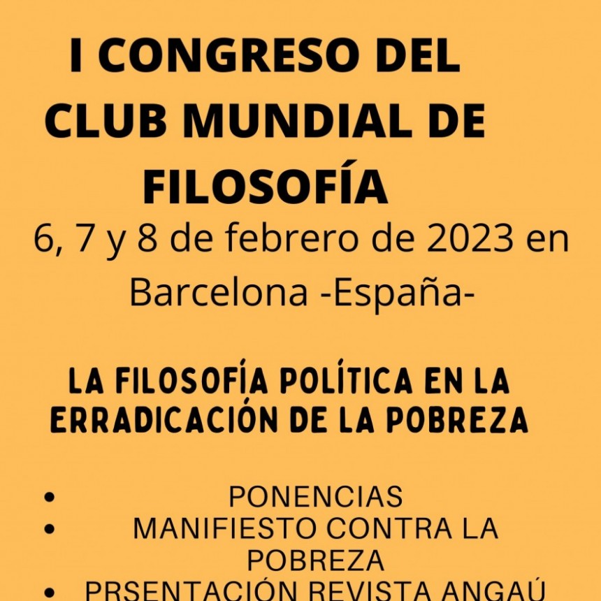 Congreso de filosof&iacute;a con epicentro en combatir la pobreza. 